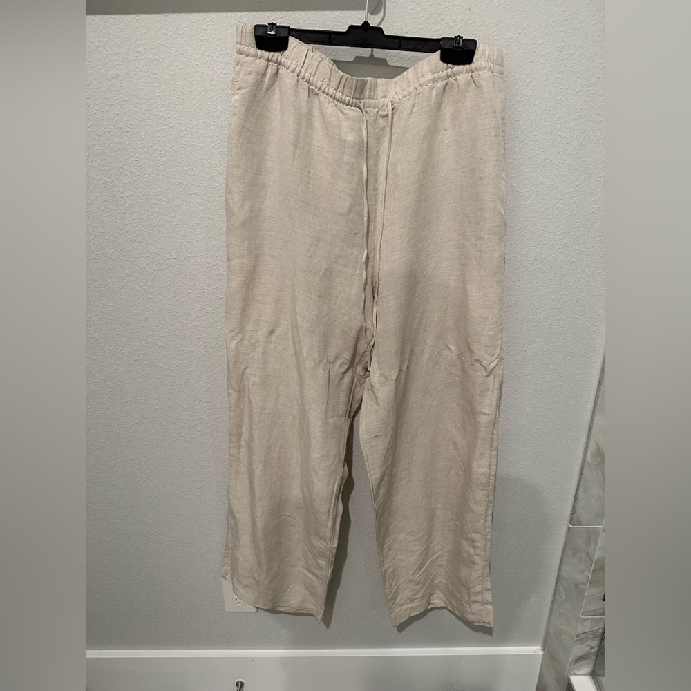 H&M linen blend trousers